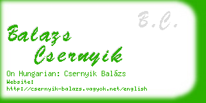 balazs csernyik business card